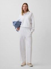 Gap White French Terry Oversized Polo Sweatshirt - Image 3 of 4