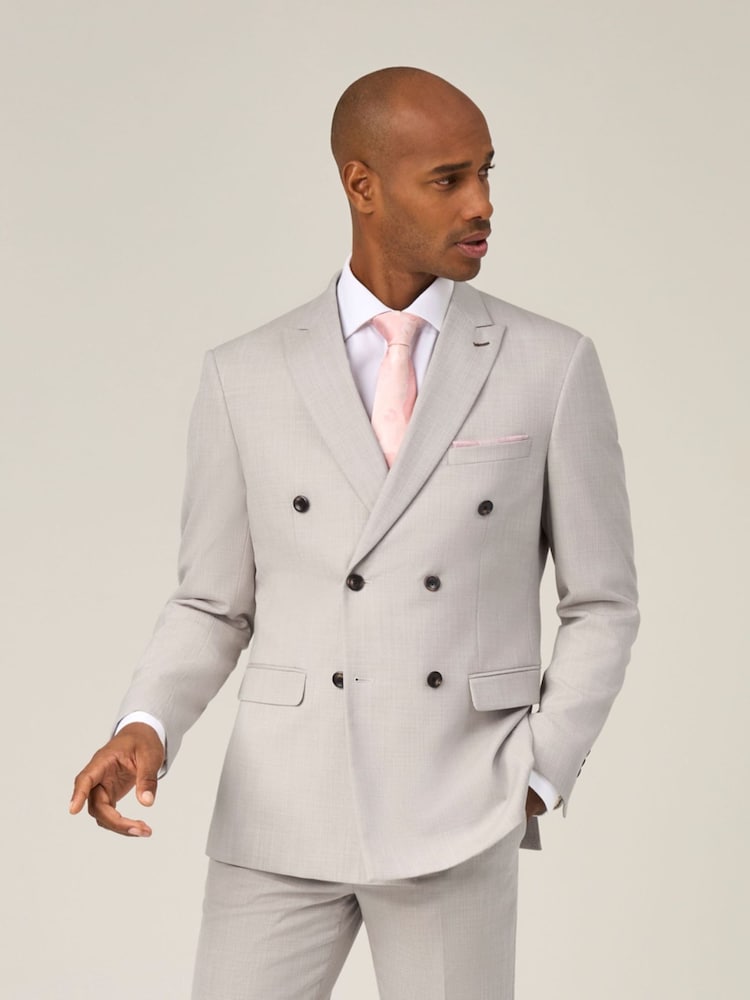 Skopes Natural Double Breasted Tailored Fit Redding Suit Jacket - Image 2 of 7