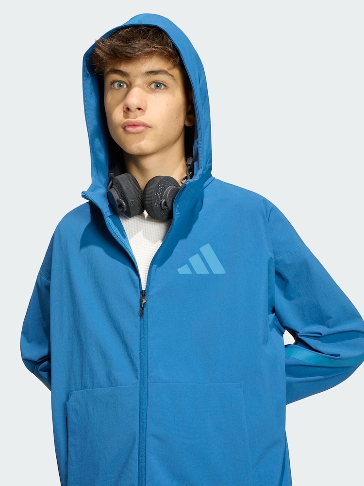 adidas Blue Z.N.E. Woven Travel Cover Up Track Top - Image 1 of 5