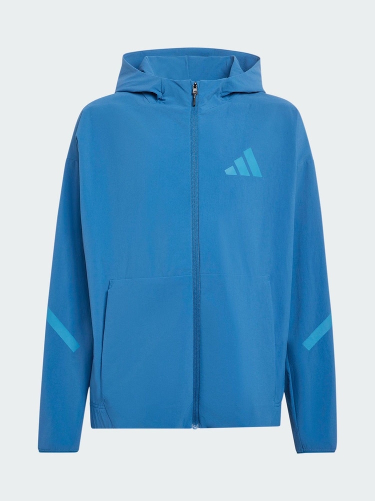 adidas Blue Z.N.E. Woven Travel Cover Up Track Top - Image 5 of 5
