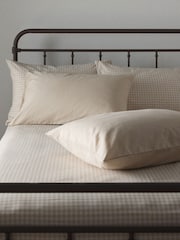 The Set Set of 2 Natural/Gingham Pillowcase and Fitted Sheet - Image 1 of 6