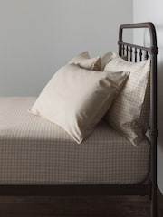 The Set Set of 2 Natural/Gingham Pillowcase and Fitted Sheet - Image 2 of 6