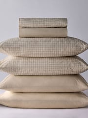 The Set Set of 2 Natural/Gingham Pillowcase and Fitted Sheet - Image 5 of 6
