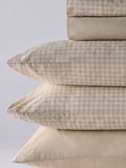The Set Set of 2 Natural/Gingham Pillowcase and Fitted Sheet - Image 6 of 6