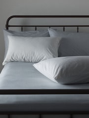 The Set Set of 2 Blue/Stripe Pillowcase and Fitted Sheet - Image 2 of 6