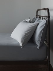 The Set Set of 2 Blue/Stripe Pillowcase and Fitted Sheet - Image 3 of 6