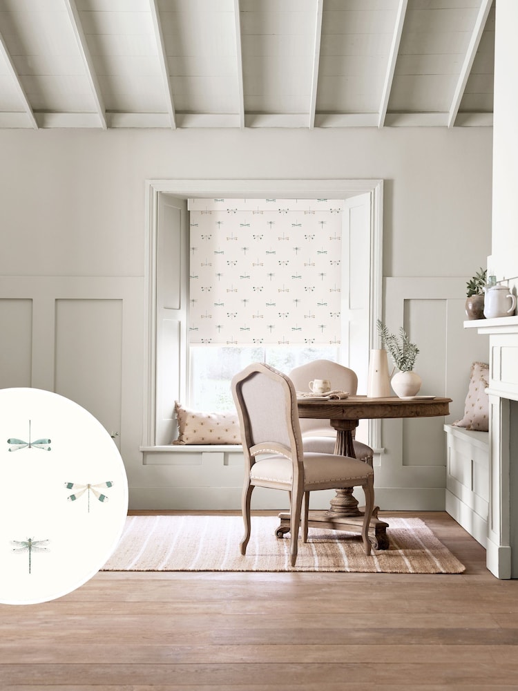 Sophie Allport White Stripe Water Colour Dragonfly Made to Measure - Image 1 of 6