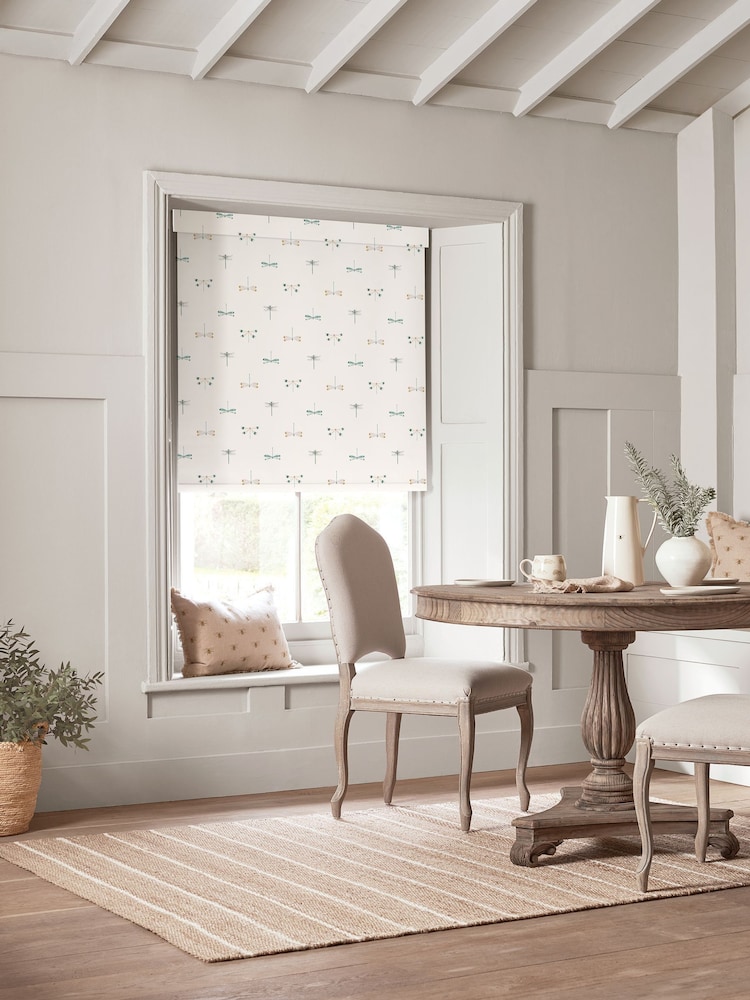 Sophie Allport White Stripe Water Colour Dragonfly Made to Measure - Image 2 of 6