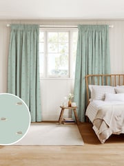 Sophie Allport Pale Green Hedgehogs Made to Measure Curtains - Image 1 of 9