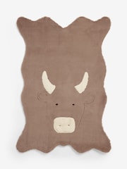 Brown Shaped Faux Fur Hamish Rug - Image 1 of 1