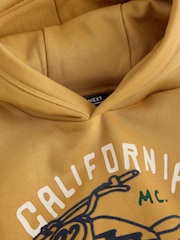 Ochre Yellow Motorbike Regular Fit Older Graphic Print Hoodie (3-16yrs) - Image 4 of 4