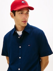 Tommy Jeans Short Sleeve Seersucker Shirt - Image 4 of 5