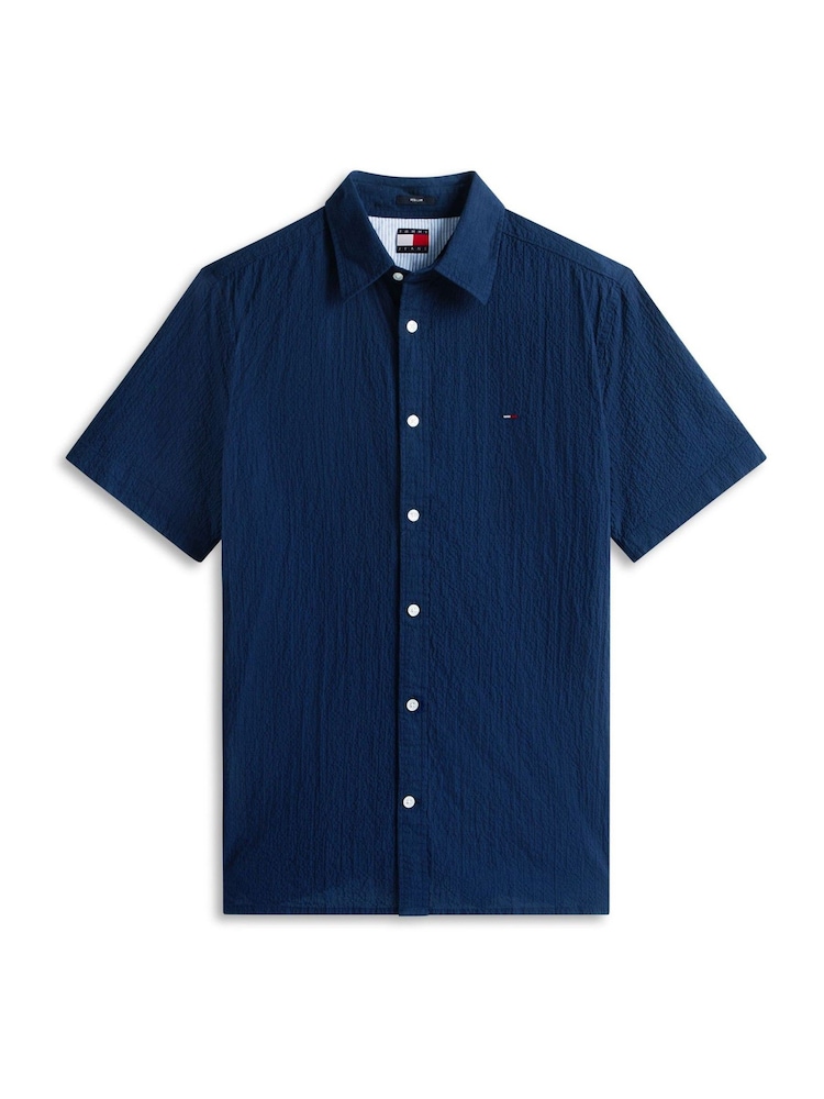 Tommy Jeans Short Sleeve Seersucker Shirt - Image 5 of 5
