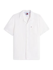 Tommy Jeans Cream Short Sleeve Blend Shirt - Image 5 of 5
