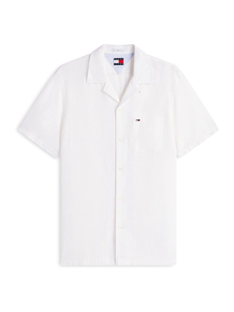 Tommy Jeans Cream Short Sleeve Blend Shirt - Image 5 of 5
