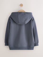 Grey Blue Skull Overhead Hoodie (3-16yrs) - Image 2 of 4