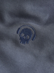 Grey Blue Skull Overhead Hoodie (3-16yrs) - Image 3 of 4