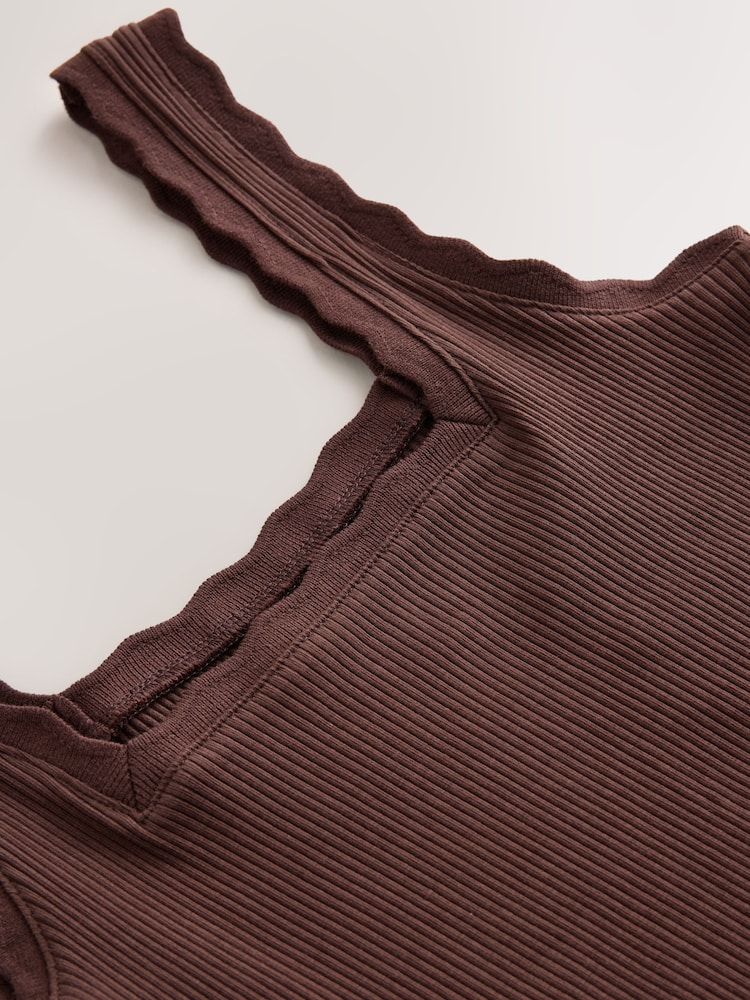 Marron chocolat - Robe mi-longue en jersey tissé mélangé - Image 2 de 3 Marron chocolat - Robe mi-longue en jersey tissé mélangé - Image 2 de 3