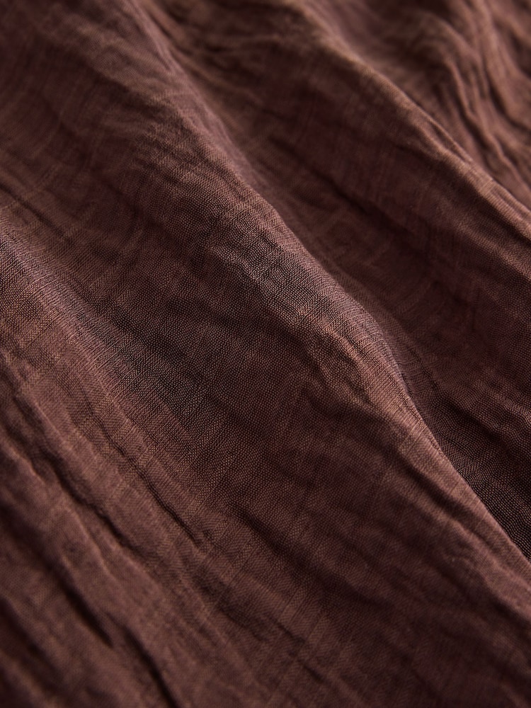 Marron chocolat - Robe mi-longue en jersey tissé mélangé - Image 3 de 3 Marron chocolat - Robe mi-longue en jersey tissé mélangé - Image 3 de 3