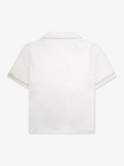 The Little Tailor Cream Satin Button Through Short Pyjamas Set - Image 3 of 7