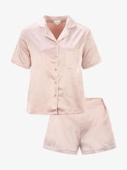 The Little Tailor Satin Button Through Short Pyjamas Set - Image 1 of 10