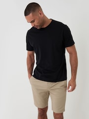 Threadbare Natural Elasticated Waist Stretch Chino Shorts - Image 1 of 4