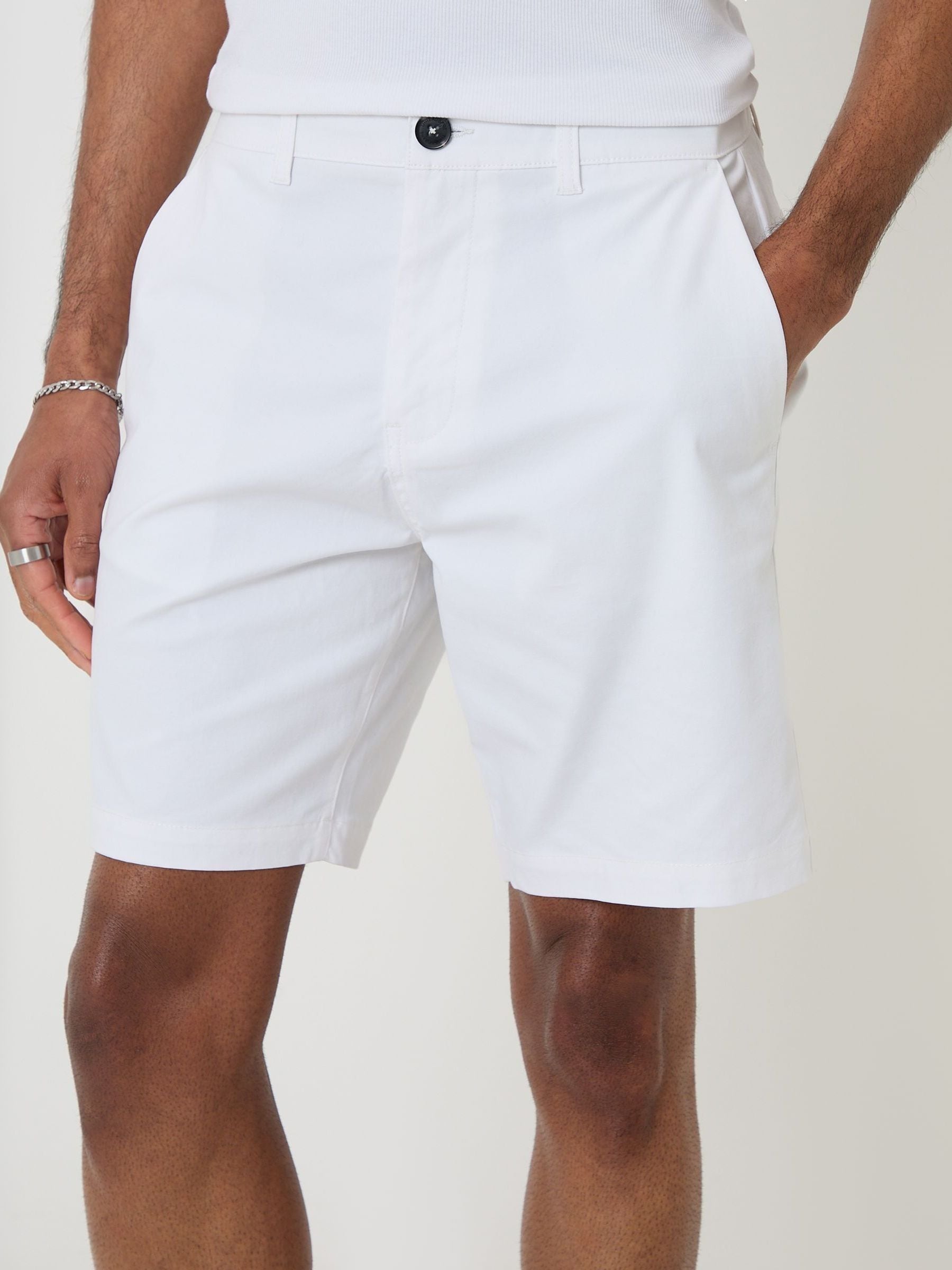 Buy Threadbare White Stretch Chino Shorts from Next USA