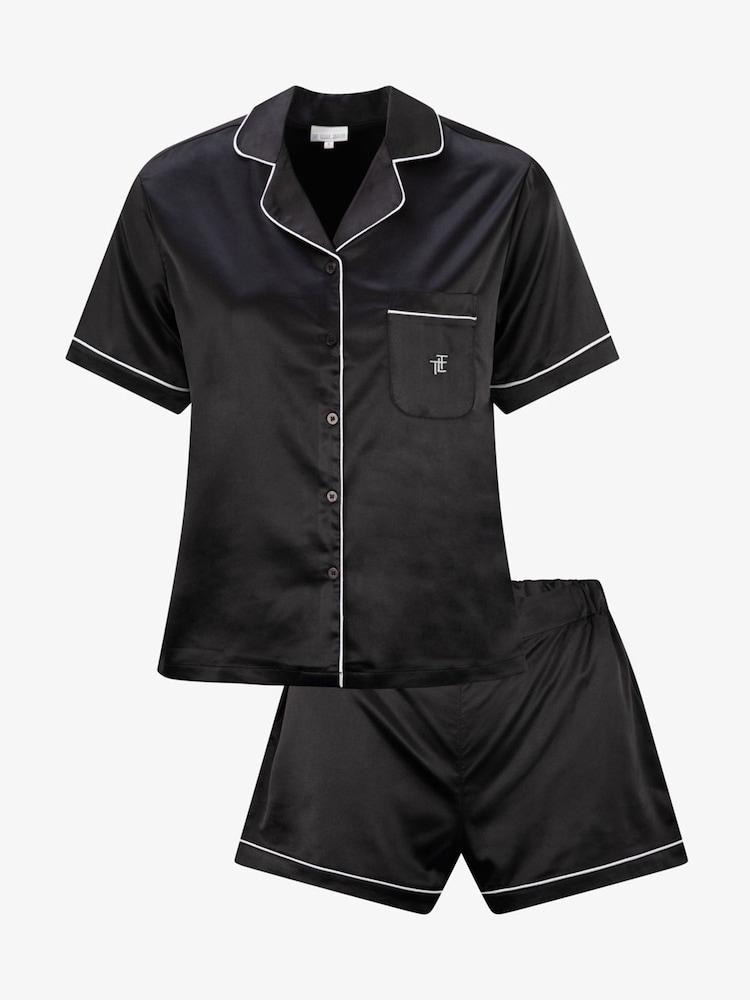 The Little Tailor Satin Button Through Short Pyjamas Set - Image 1 of 10 The Little Tailor Satin Button Through Short Pyjamas Set - Image 1 of 10