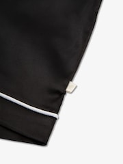 črna - The Little Tailor Komplet kratkih pižam iz satena z gumbi po celotni dolžini - Slika 13 iz 14