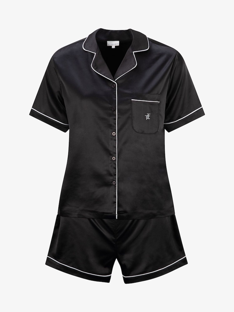 The Little Tailor Satin Button Through Short Pyjamas Set - Image 2 of 10 The Little Tailor Satin Button Through Short Pyjamas Set - Image 2 of 10