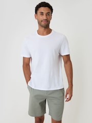 Threadbare Green Regular Fit Stretch 3 Pocket Chino Shorts - Image 4 of 4