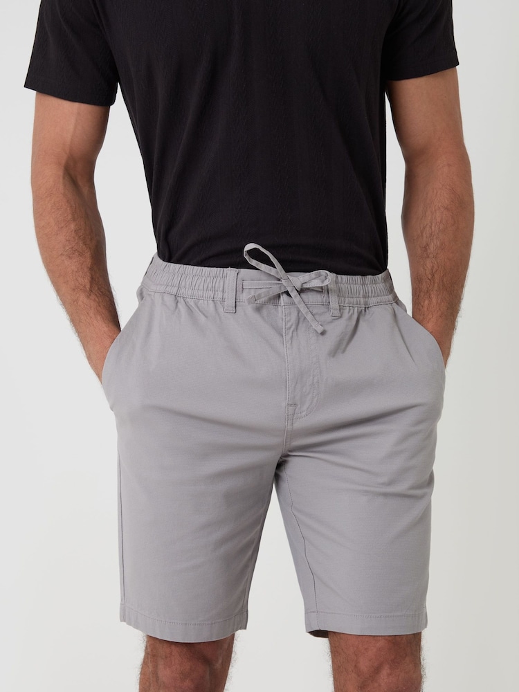 Threadbare White Elasticated Waist Stretch Chino Shorts - Image 4 of 4 Threadbare White Elasticated Waist Stretch Chino Shorts - Image 4 of 4