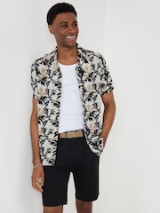 Threadbare Black Belted Chino Shorts - Image 4 of 4