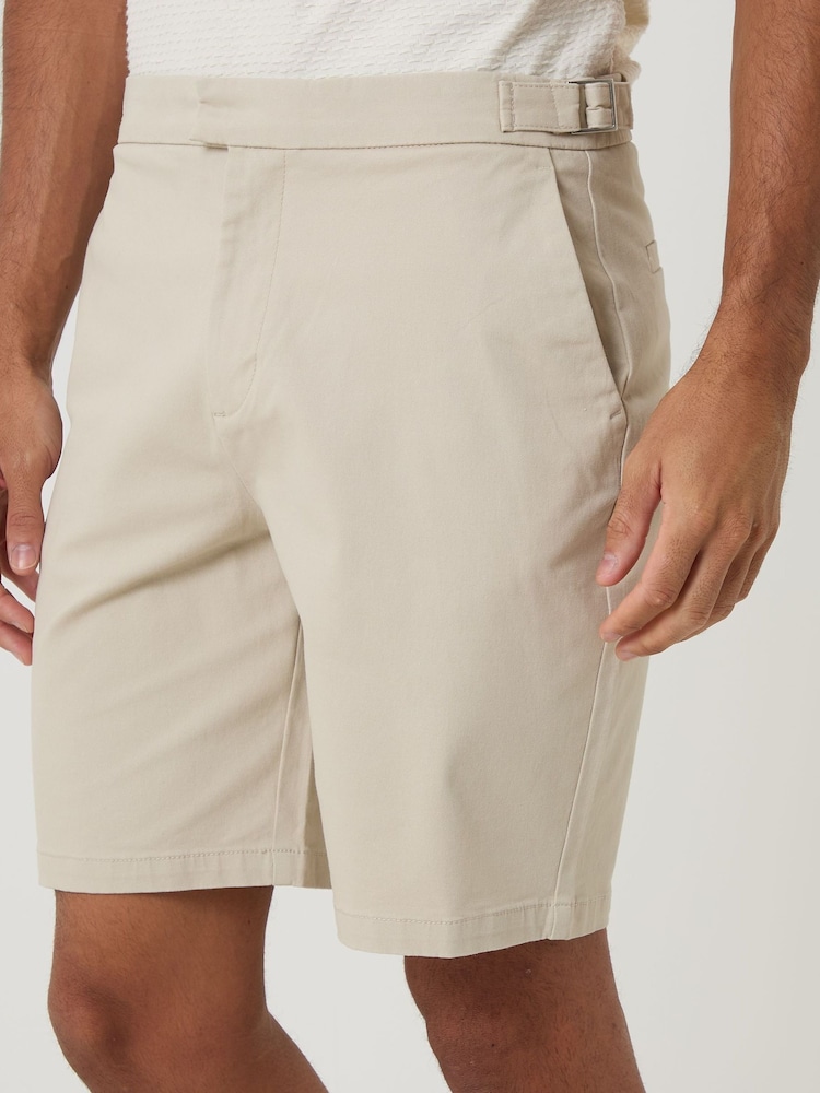Natural - Threadbare Regular Fit Stretch Chino Shorts - Imagen 1 de 4