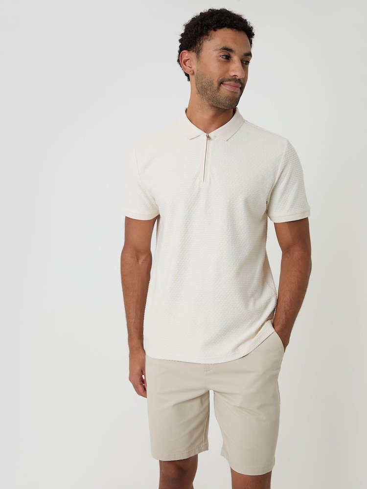 Natural - Threadbare Regular Fit Stretch Chino Shorts - Imagen 4 de 4