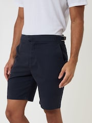 Azul - Threadbare Regular Fit Stretch Chino Shorts - Imagen 1 de 4