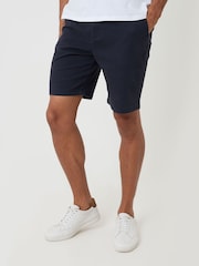 Azul - Threadbare Regular Fit Stretch Chino Shorts - Imagen 2 de 4