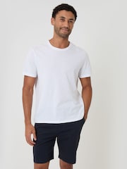Azul - Threadbare Regular Fit Stretch Chino Shorts - Imagen 4 de 4