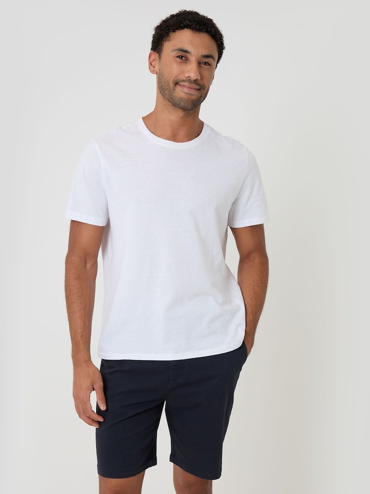 Azul - Threadbare Regular Fit Stretch Chino Shorts - Imagen 4 de 4