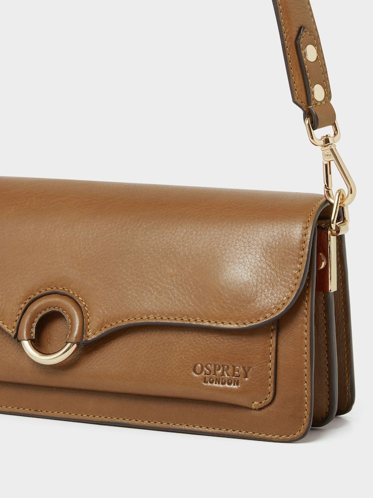 Osprey London Brown The Marlow Leather Shoulder Bag - Image 7 of 7