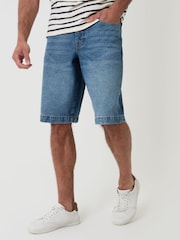 Threadbare Natural Baggy Denim Shorts - Image 2 of 4