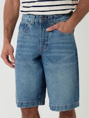Threadbare Natural Baggy Denim Shorts - Image 4 of 4