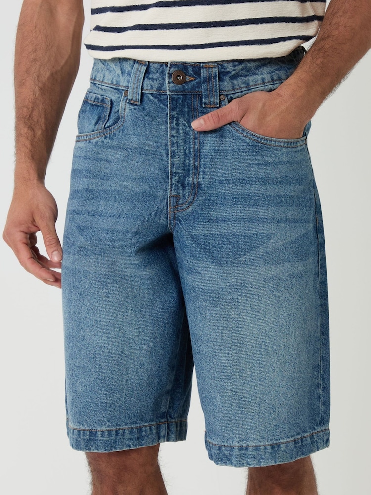 Threadbare Natural Baggy Denim Shorts - Image 4 of 4 Threadbare Natural Baggy Denim Shorts - Image 4 of 4