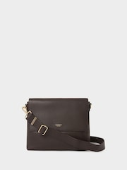 Osprey London Brown The Runner Leather Crossbody Bag - Image 1 of 5