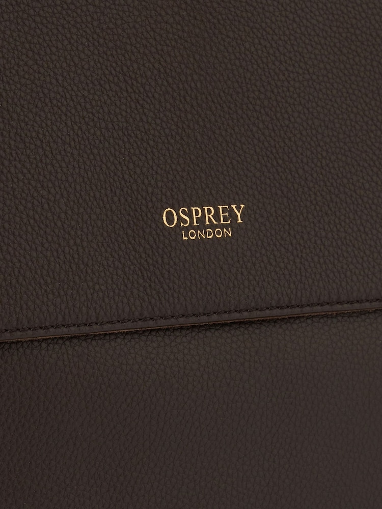 Osprey London Brown The Runner Leather Crossbody Bag - Image 5 of 5