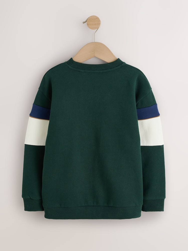 Zelená - Crew Neck Sweatshirt (3-16yrs) - Obrázek 2 z 4