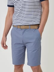 Blå - Threadbare Chino Shorts med belte - Bilde 1 av 4