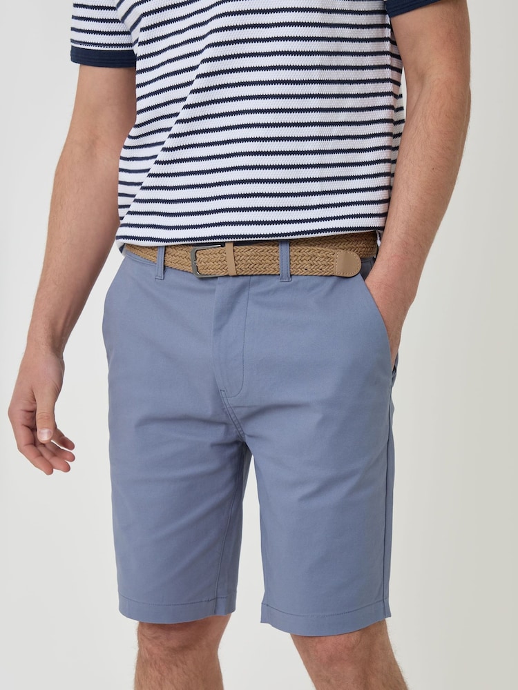 Blå - Threadbare Chino Shorts med belte - Bilde 1 av 4