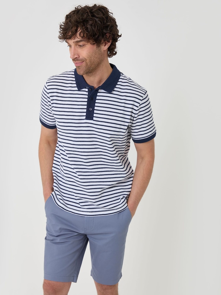 Blå - Threadbare Chino Shorts med belte - Bilde 2 av 4