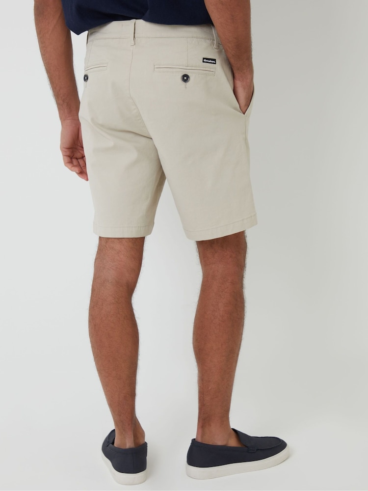 Threadbare Natural Stretch Chino Shorts - Image 2 of 4 Threadbare Natural Stretch Chino Shorts - Image 2 of 4